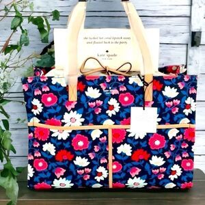 KATE SPADE NWT WASHINGTON SQUARE MEGA SAM TOTE BAG BRIGHT FLORAL PATTERN